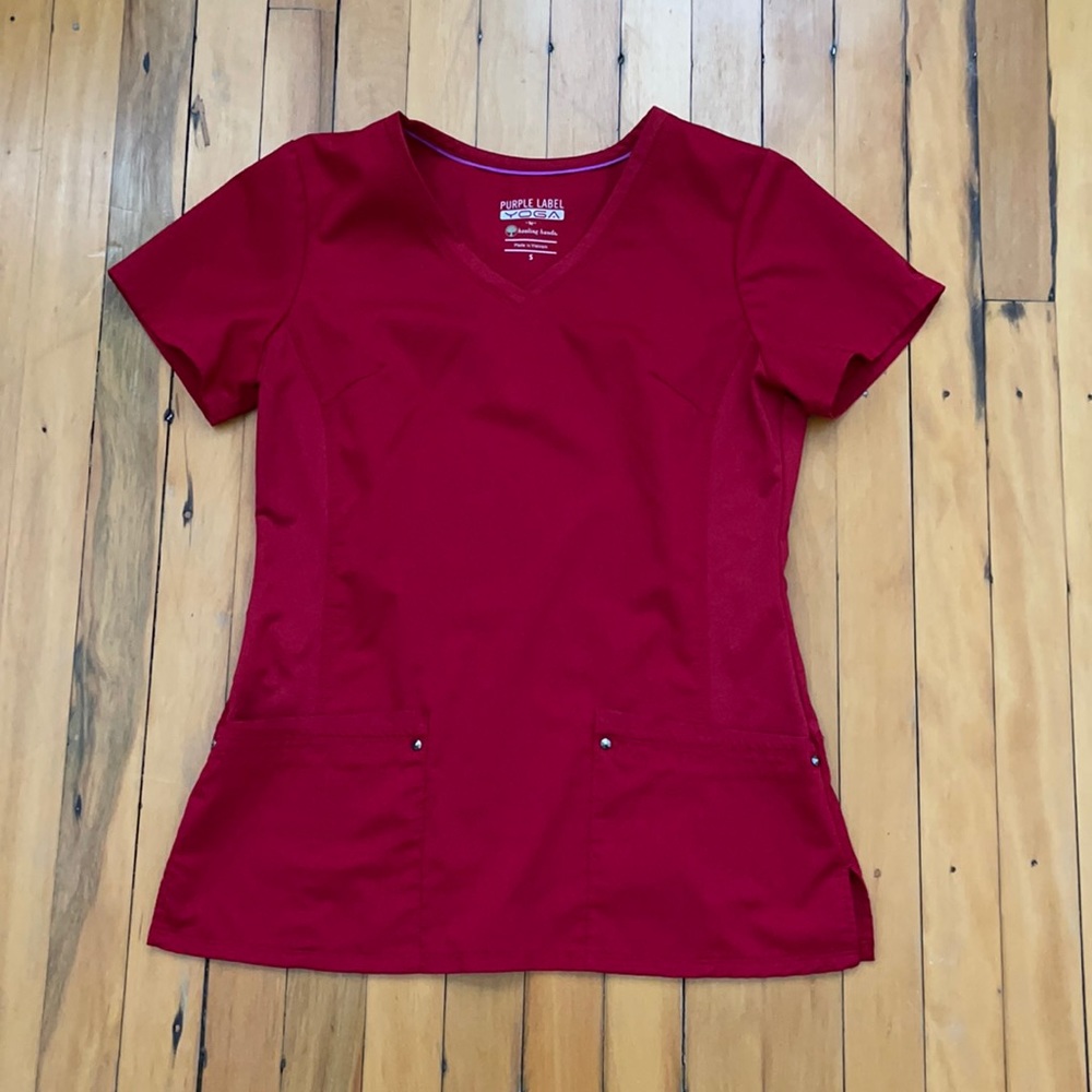 Purple Label Yoga Scrub Top